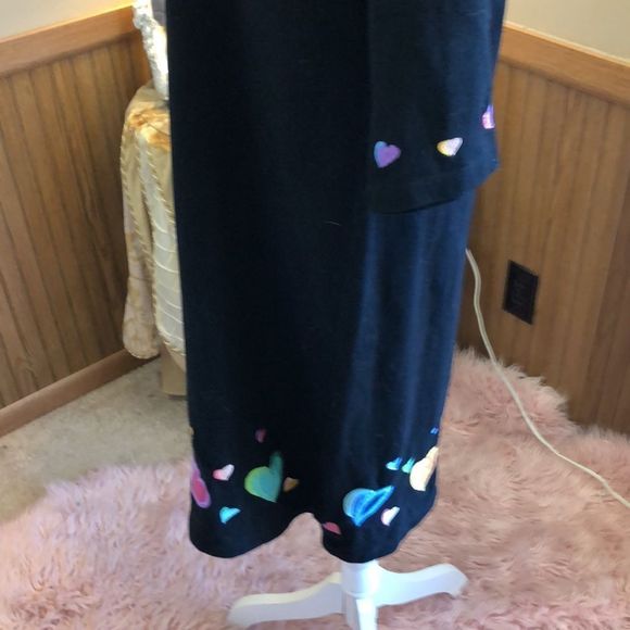 NWT Michael Simon Lite Valentines day dress with 3/4 sleeves & lots of hearts - Picture 4 of 9